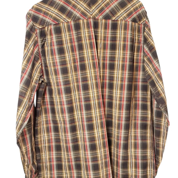 The North Face Men's Brown Red Plaid Button Down Shirt Size Large Casual - Picture 7 of 13